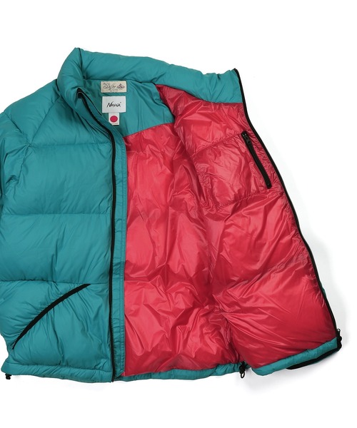 NANGA(ナンガ)の「NANGA×DUFFER STAND COLLAR DOWN JACKET:ナンガ別注 日本製 スタンドカラー ダウンジャケット(ダウンジャケット/コート・メンズ・チャコールグレー/ターコイズブルー/ブラック・X-LARGE/LARGE/MEDIUM/SMALL)」の14枚目の写真