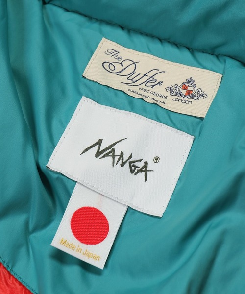 NANGA(ナンガ)の「NANGA×DUFFER STAND COLLAR DOWN JACKET:ナンガ別注 日本製 スタンドカラー ダウンジャケット(ダウンジャケット/コート・メンズ・チャコールグレー/ターコイズブルー/ブラック・X-LARGE/LARGE/MEDIUM/SMALL)」の17枚目の写真