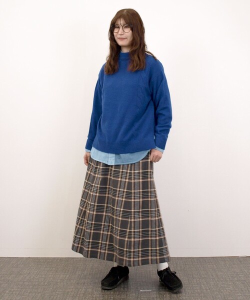 J.PRESS YORK STREET(ジェイプレスヨークストリート)の「【WOMEN】ケーブルポイント ボトルネック ニット(ニット/セーター・レディース・ブルー系/ネイビー系/レッド系/アイボリー系・F)」の6枚目の写真