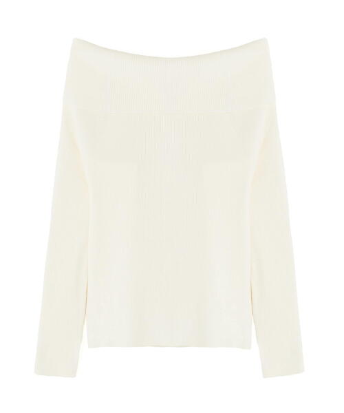 PROPORTION BODY DRESSING(プロポーションボディドレッシング)の「オフショルリブニット / 1215270502(ニット/セーター・レディース・ブラック/ホワイト系その他/ブラウン・SMALL/MEDIUM)」の8枚目の写真