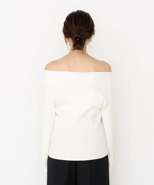 PROPORTION BODY DRESSING(プロポーションボディドレッシング)の「オフショルリブニット / 1215270502(ニット/セーター・レディース・ブラック/ホワイト系その他/ブラウン・SMALL/MEDIUM)」の13枚目の写真
