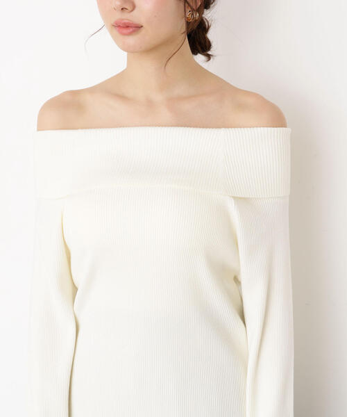 PROPORTION BODY DRESSING(プロポーションボディドレッシング)の「オフショルリブニット / 1215270502(ニット/セーター・レディース・ブラック/ホワイト系その他/ブラウン・SMALL/MEDIUM)」の16枚目の写真