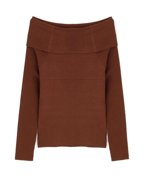 PROPORTION BODY DRESSING(プロポーションボディドレッシング)の「オフショルリブニット / 1215270502(ニット/セーター・レディース・ブラック/ホワイト系その他/ブラウン・SMALL/MEDIUM)」の18枚目の写真
