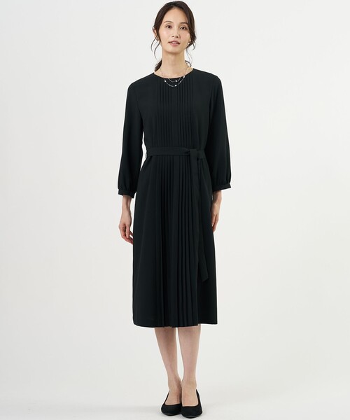 J.PRESS（ジェイプレス）の「ノルディス2wayジョーゼット フロントプリーツ ワンピース（ワンピース・レディース・ベージュ系/ネイビー系/ブラック系・7/13/11/9）」の17枚目の写真