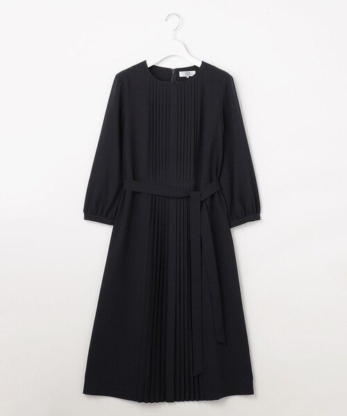 J.PRESS（ジェイプレス）の「ノルディス2wayジョーゼット フロントプリーツ ワンピース（ワンピース・レディース・ベージュ系/ネイビー系/ブラック系・7/13/11/9）」の9枚目の写真