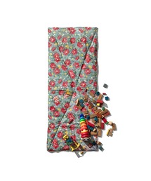 PUEBCO(vGuR)PUFFY NAP MAT / FLOWER X STRIPE(O/}bg)