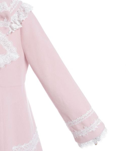 【未使用】 Chalmiere メニー リボン コート レース 刺繍 フリル メニーリボンコート | Chalmiere | axes femme onlineshop