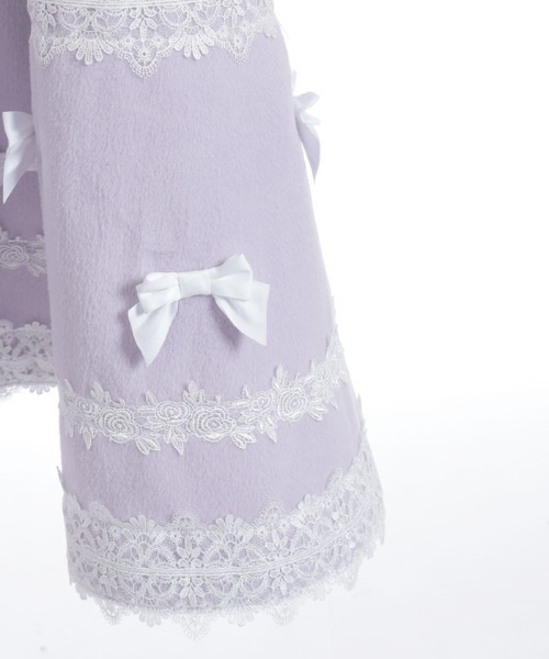 【未使用】 Chalmiere メニー リボン コート レース 刺繍 フリル メニーリボンコート | Chalmiere | axes femme onlineshop