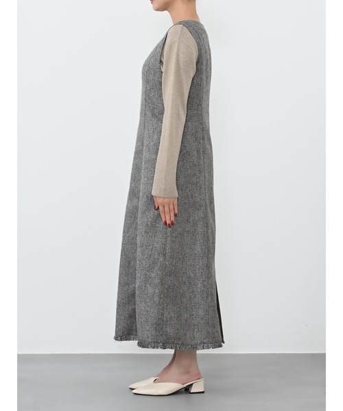COHINA(コヒナ)の「ツイードフロントジップジャンパースカート 【低身長・小柄女性】(ワンピース・レディース・ブラック/グレー/ブラウン・SHORT/REGULAR)」の14枚目の写真