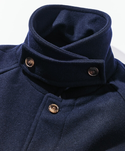 NAUTICA（ノーティカ）の「NAUTICA/ノーティカ ベルテッド ウール ステンカラーコート ロング丈（ステンカラーコート・メンズ・ネイビー/ブラウン・MEDIUM/LARGE/X-LARGE）」の13枚目の写真