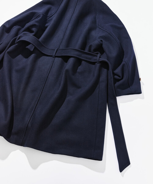 NAUTICA（ノーティカ）の「NAUTICA/ノーティカ ベルテッド ウール ステンカラーコート ロング丈（ステンカラーコート・メンズ・ネイビー/ブラウン・MEDIUM/LARGE/X-LARGE）」の19枚目の写真