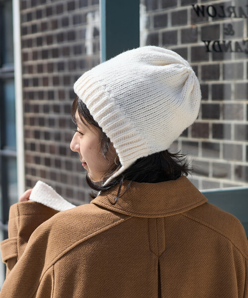 FREAK'S STORE（フリークスストア）の「ニット ボンネット（ニットキャップ/ビーニー・レディース・グレー/オフホワイト/ピンク・ONE SIZE）」の12枚目の写真