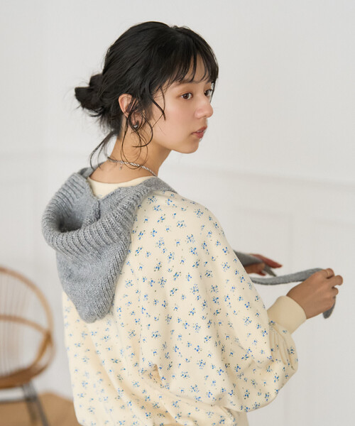 FREAK'S STORE（フリークスストア）の「ニット ボンネット（ニットキャップ/ビーニー・レディース・グレー/オフホワイト/ピンク・ONE SIZE）」の15枚目の写真