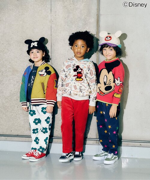 Disney（ディズニー）の「ディズニーキャラクター/総柄フーディ（パーカー・キッズ・ネイビー/アイボリー・80/90/100/110/120/130/140/150）」の5枚目の写真