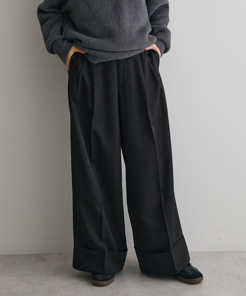 CRAFT STANDARD BOUTIQUE(クラフトスタンダードブティック)の「ロールアップパンツ(その他パンツ・レディース・チャコールグレー/ブラック/ベージュ・L/M)」の1枚目の写真