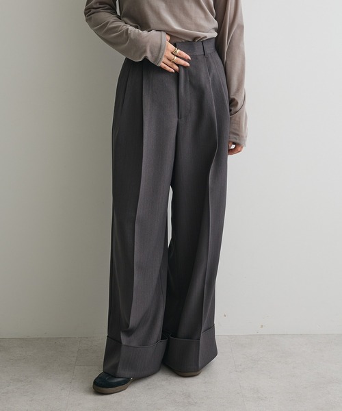 CRAFT STANDARD BOUTIQUE(クラフトスタンダードブティック)の「ロールアップパンツ(その他パンツ・レディース・チャコールグレー/ブラック/ベージュ・L/M)」の4枚目の写真