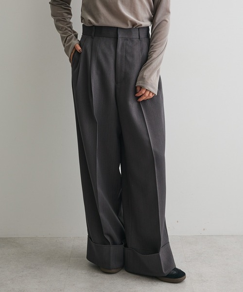 CRAFT STANDARD BOUTIQUE(クラフトスタンダードブティック)の「ロールアップパンツ(その他パンツ・レディース・チャコールグレー/ブラック/ベージュ・L/M)」の5枚目の写真