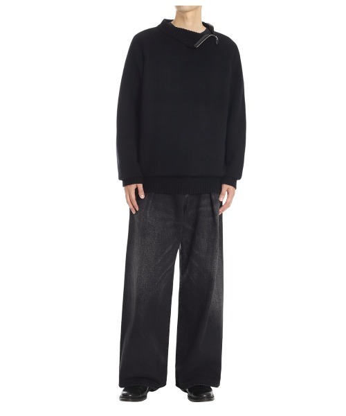 PORT BY ARK（ポートバイアーク）の「PORT BY ARK / ポートバイアーク：Half Zip Knit：PO18-KN01[COR]（ニット/セーター・メンズ・ブラウン/ブラック/アイボリー・1/2）」の16枚目の写真