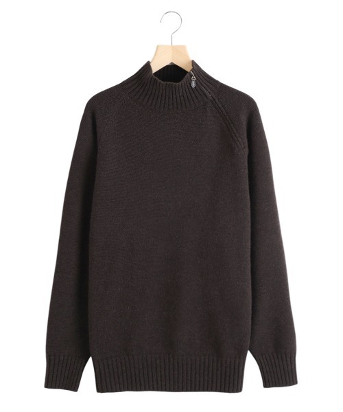 PORT BY ARK（ポートバイアーク）の「PORT BY ARK / ポートバイアーク：Half Zip Knit：PO18-KN01[COR]（ニット/セーター・メンズ・ブラウン/ブラック/アイボリー・1/2）」の21枚目の写真