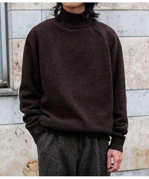 PORT BY ARK（ポートバイアーク）の「PORT BY ARK / ポートバイアーク：Half Zip Knit：PO18-KN01[COR]（ニット/セーター・メンズ・ブラウン/ブラック/アイボリー・1/2）」の18枚目の写真