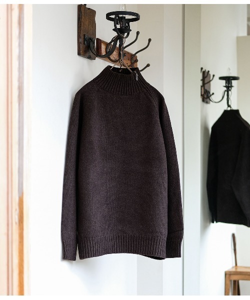 PORT BY ARK（ポートバイアーク）の「PORT BY ARK / ポートバイアーク：Half Zip Knit：PO18-KN01[COR]（ニット/セーター・メンズ・ブラウン/ブラック/アイボリー・1/2）」の17枚目の写真