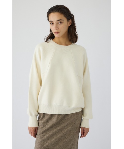 RIM.ARK（リムアーク）の「Elastic touch basic knit エラスティックタッチベーシックニット（ニット/セーター・レディース・ホワイト/グレー/ブラック/ブルー・FREE）」の6枚目の写真