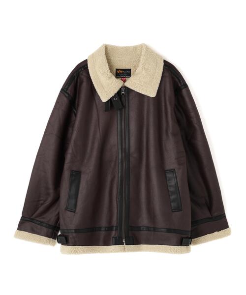 Alpha Industries(アルファインダストリーズ)の「Alpha Industries/アルファ インダストリーズ/MOUTON B-3/ムートン ビースリー(ミリタリージャケット・メンズ・ブラウン/ブラック・L/M/S/XL/XS/2XL)」の2枚目の写真