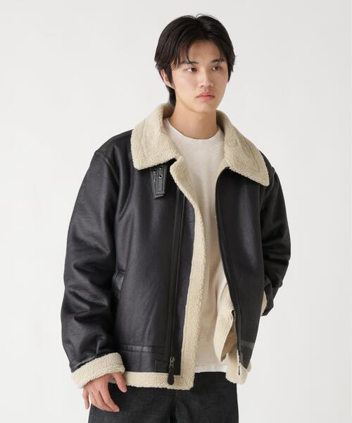 Alpha Industries(アルファインダストリーズ)の「Alpha Industries/アルファ インダストリーズ/MOUTON B-3/ムートン ビースリー(ミリタリージャケット・メンズ・ブラウン/ブラック・L/M/S/XL/XS/2XL)」の3枚目の写真