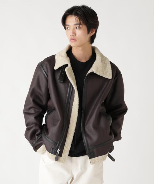 Alpha Industries(アルファインダストリーズ)の「Alpha Industries/アルファ インダストリーズ/MOUTON B-3/ムートン ビースリー(ミリタリージャケット・メンズ・ブラウン/ブラック・L/M/S/XL/XS/2XL)」の9枚目の写真