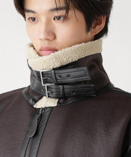 Alpha Industries(アルファインダストリーズ)の「Alpha Industries/アルファ インダストリーズ/MOUTON B-3/ムートン ビースリー(ミリタリージャケット・メンズ・ブラウン/ブラック・L/M/S/XL/XS/2XL)」の22枚目の写真