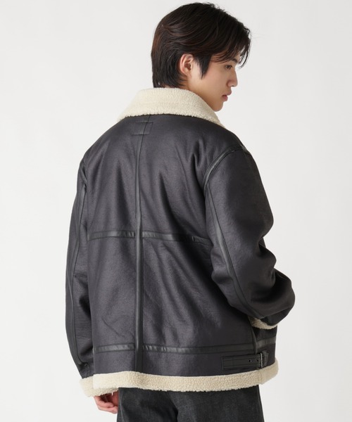 Alpha Industries(アルファインダストリーズ)の「Alpha Industries/アルファ インダストリーズ/MOUTON B-3/ムートン ビースリー(ミリタリージャケット・メンズ・ブラウン/ブラック・L/M/S/XL/XS/2XL)」の3枚目の写真