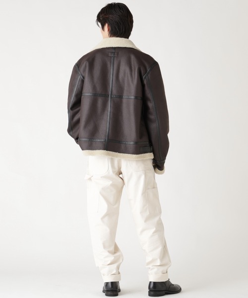 Alpha Industries(アルファインダストリーズ)の「Alpha Industries/アルファ インダストリーズ/MOUTON B-3/ムートン ビースリー(ミリタリージャケット・メンズ・ブラウン/ブラック・L/M/S/XL/XS/2XL)」の8枚目の写真