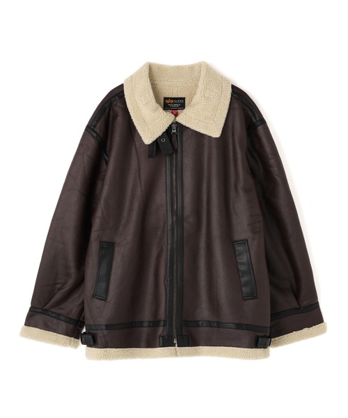 Alpha Industries(アルファインダストリーズ)の「Alpha Industries/アルファ インダストリーズ/MOUTON B-3/ムートン ビースリー(ミリタリージャケット・メンズ・ブラウン/ブラック・L/M/S/XL/XS/2XL)」の18枚目の写真