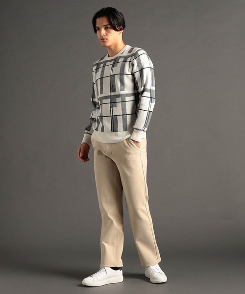 MONSIEUR NICOLE（ムッシュニコル）の「ハイストレッチジャージ ワイドパンツ（その他パンツ・メンズ・オフホワイト/チャコールグレー・SMALL/MEDIUM/LARGE/X-LARGE）」の6枚目の写真