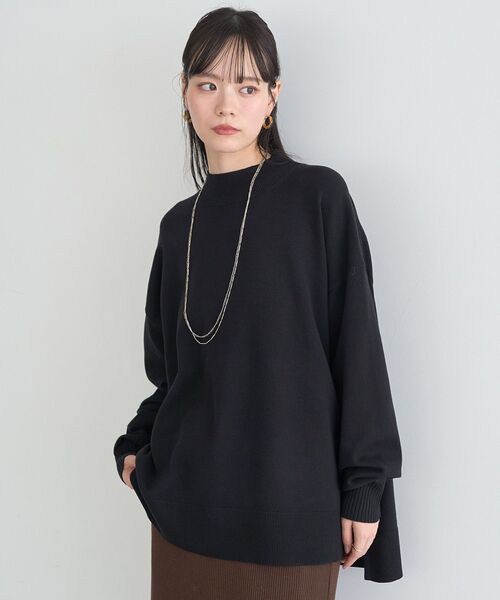 earth music&ecology(アースミュージックアンドエコロジー)の「選べる丈ハイネックニット(ニット/セーター・レディース・ベージュ/ブラック/アイボリー/レッド・L/S)」の13枚目の写真
