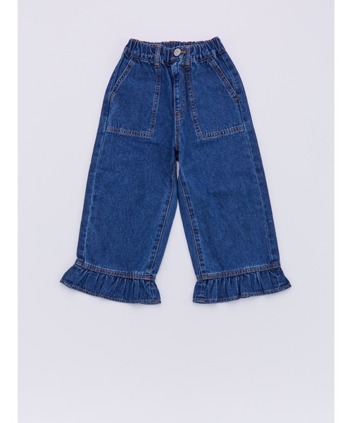Ocean&Ground(オーシャン&グラウンド)の「Jr.フリルデニム(デニムパンツ・キッズ・ケミカルウォッシュ/ダークインディゴブルー/ブラック・160/150)」の10枚目の写真