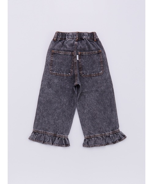 Ocean&Ground(オーシャン&グラウンド)の「Jr.フリルデニム(デニムパンツ・キッズ・ケミカルウォッシュ/ダークインディゴブルー/ブラック・160/150)」の11枚目の写真