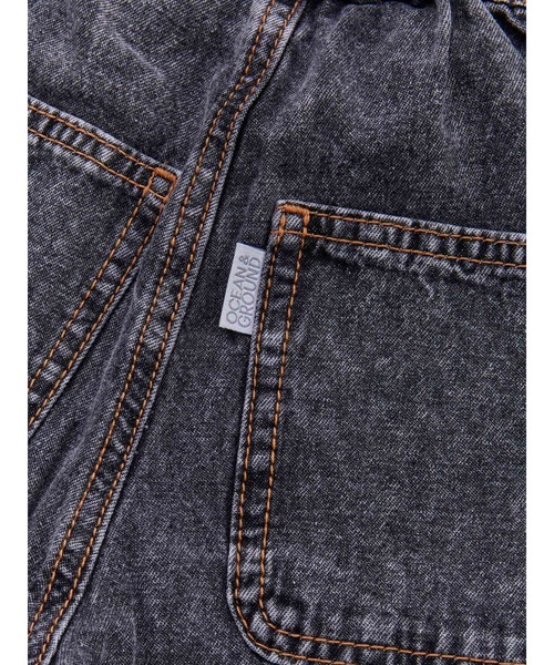 Ocean&Ground(オーシャン&グラウンド)の「Jr.フリルデニム(デニムパンツ・キッズ・ケミカルウォッシュ/ダークインディゴブルー/ブラック・160/150)」の15枚目の写真