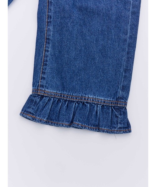 Ocean&Ground(オーシャン&グラウンド)の「Jr.フリルデニム(デニムパンツ・キッズ・ケミカルウォッシュ/ダークインディゴブルー/ブラック・160/150)」の18枚目の写真