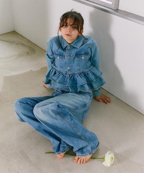ジャケット・アウター mieya mieya frill denim JK indigo ジャケット・アウター mieya mieya frill denim JK indigo ジャケット