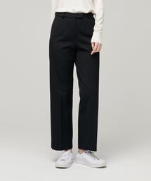 ウィメンズヘビーウェイト裏起毛ストレートヒドゥンバンディングスラックス[ブラック]