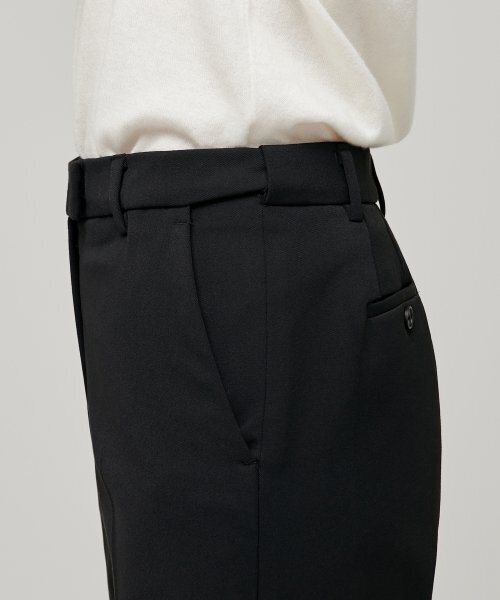 MUSINSA STANDARD WOMAN（ムシンサスタンダードウーマン）の「ウィメンズヘビーウェイト裏起毛ストレートヒドゥンバンディングスラックス[ブラック]（スラックス・レディース・その他・30/31/24/25/26/27/28/29）」の5枚目の写真