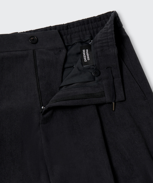 MUSINSA STANDARD（ムシンサスタンダード）の「14W コーデュロイワンタックワイドバンディングパンツ [ブラック]（スラックス・メンズ・その他・40/38/42/36/34/32/30/26/28）」の4枚目の写真