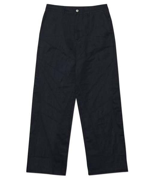 NOMANUAL(NOMANUAL)の「O.F PATCHED PANTS - BLACK(その他パンツ・レディース・その他・MEDIUM/LARGE/X-SMALL/SMALL)」の1枚目の写真