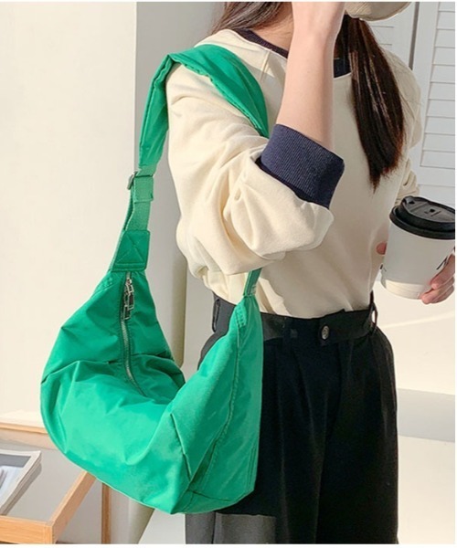 BACKYARD FAMILY(バックヤードファミリー)の「ショルダーバッグ kbag06(ショルダーバッグ・レディース・クリーム/ブルー/カーキ/ブラック/アーミー/ホワイト/グリーン/キャメル/グレー/ピンク・FREE)」の11枚目の写真