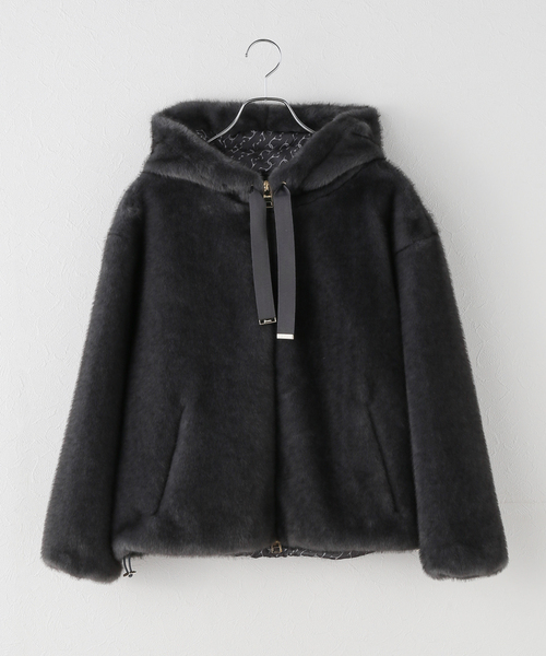 IENA(イエナ)の「HERNO/ヘルノ ECO FAR BZ ブルゾン GI000318D(その他アウター・レディース・ベージュ/グレー・36/38)」の2枚目の写真