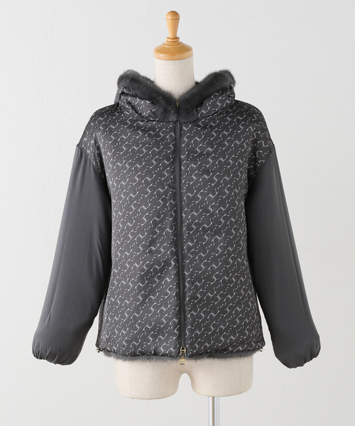 IENA(イエナ)の「HERNO/ヘルノ ECO FAR BZ ブルゾン GI000318D(その他アウター・レディース・ベージュ/グレー・36/38)」の9枚目の写真