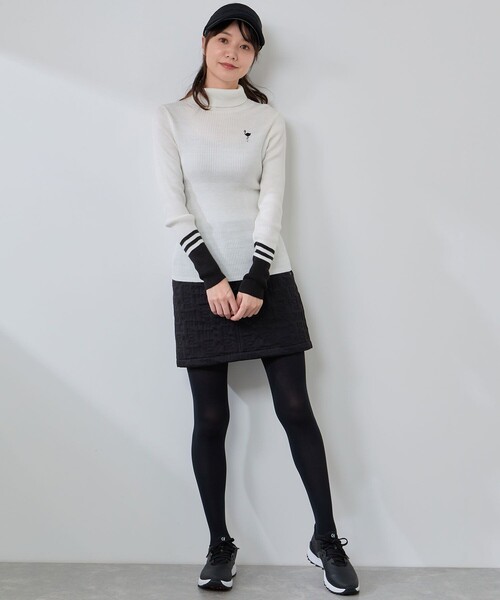 JUN&ROPE'(ジュンアンドロペ)の「バイカラー切替リブタートルニット/Oggi掲載(ニット/セーター・レディース・ブラック/ホワイト/サックスブルー/ピンク・L/M/S)」の16枚目の写真