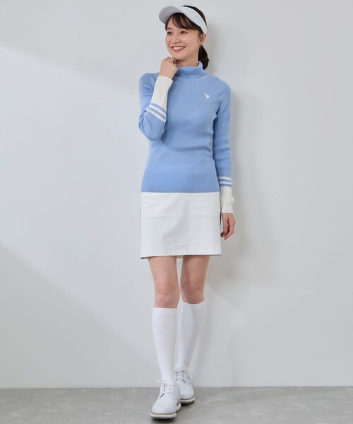 JUN&ROPE'(ジュンアンドロペ)の「バイカラー切替リブタートルニット/Oggi掲載(ニット/セーター・レディース・ブラック/ホワイト/サックスブルー/ピンク・L/M/S)」の18枚目の写真