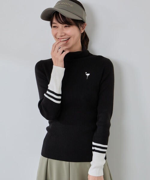 JUN&ROPE'(ジュンアンドロペ)の「バイカラー切替リブタートルニット/Oggi掲載(ニット/セーター・レディース・ブラック/ホワイト/サックスブルー/ピンク・L/M/S)」の20枚目の写真